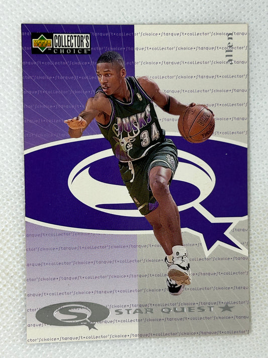 1997-98 Collector's Choice StarQuest Rookie #116 Ray Allen Milwaukee Bucks HOF