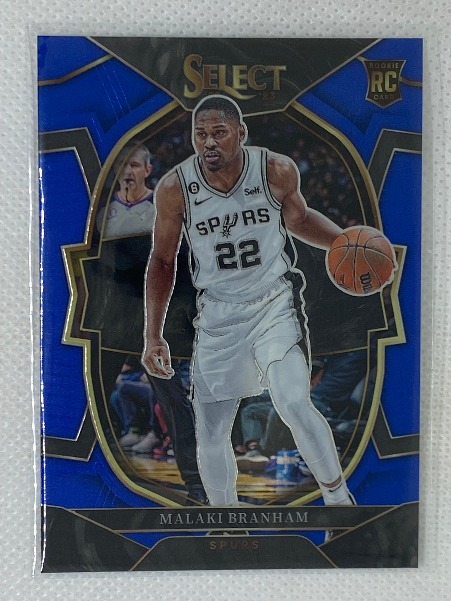 2022-23 Panini Select Blue Rookie Malaki Branham #95 San Antonio Spurs