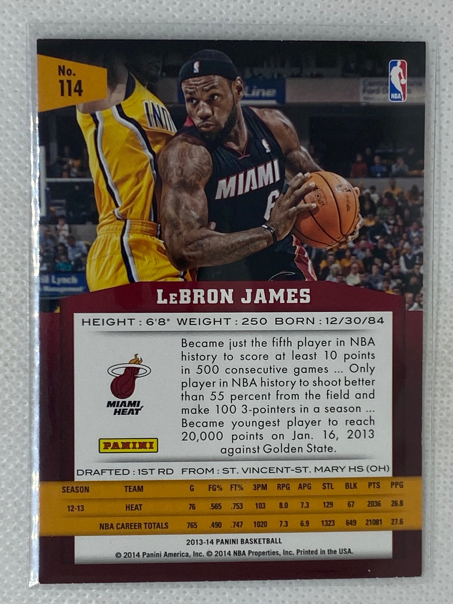 2013-14 Panini Basketball #114 LeBron James Miami Heat