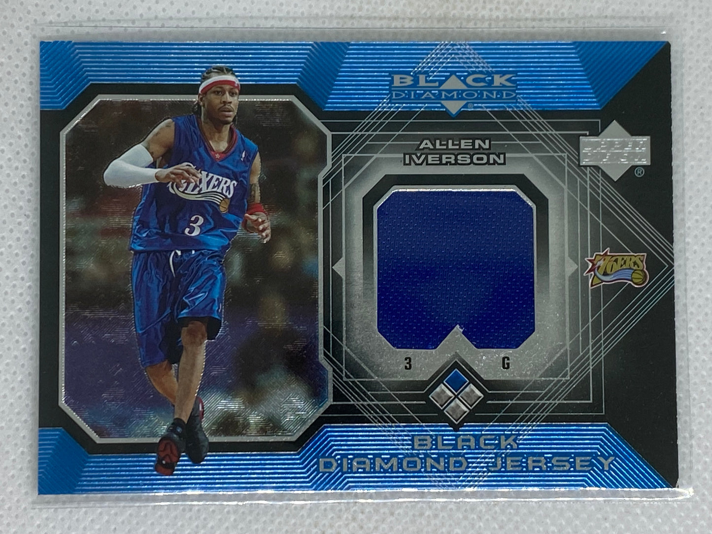 2004-05 Upper Deck Black Diamond Black Diamond Jersey Allen Iverson #BDJ-AI HOF