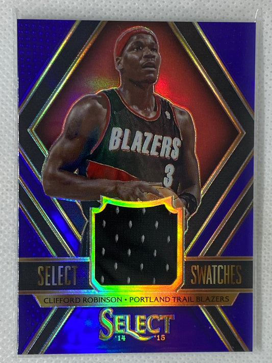 2014-15 Panini Select Swatches Purple Clifford Robinson /99 Relic #22