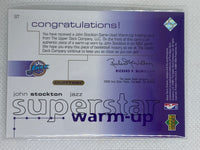 2001-02 Upper Deck Ovation John Stockton #ST Superstar Warm Up HOF Utah Jazz