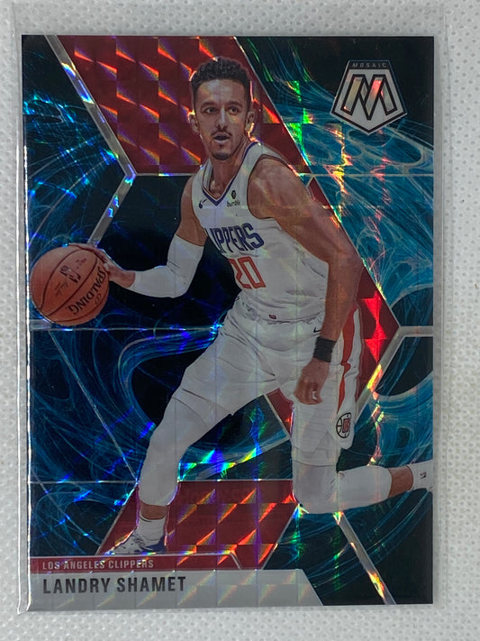 2019-20 Panini Mosaic Genesis Prizm Landry Shamet #118 Los Angeles Clippers