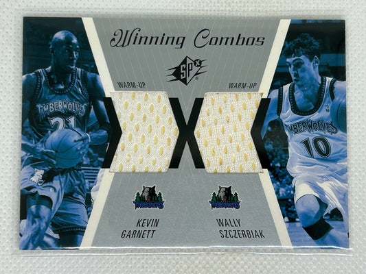 2003-04 Upperdeck SPX Winning Combos Kevin Garnett Wally Szczerbiak WC9 Minnesota Timberwolves