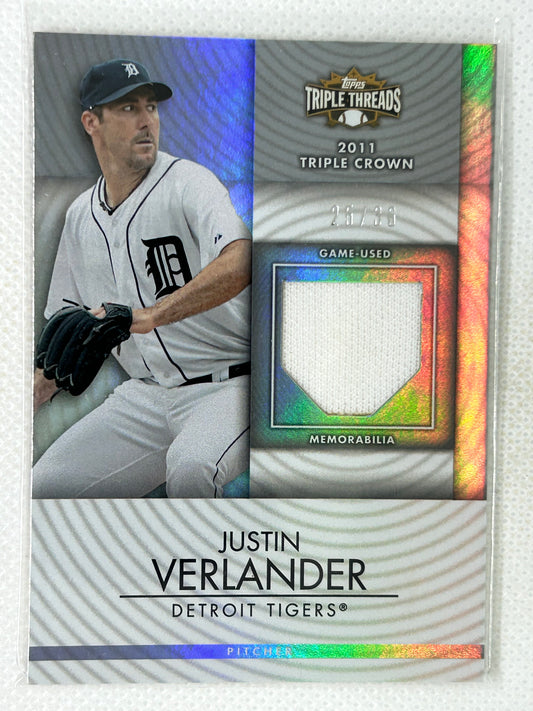 2012 Topps Triple Threads Relic /36 Justin Verlander TTUR-298 Detroit Tigers