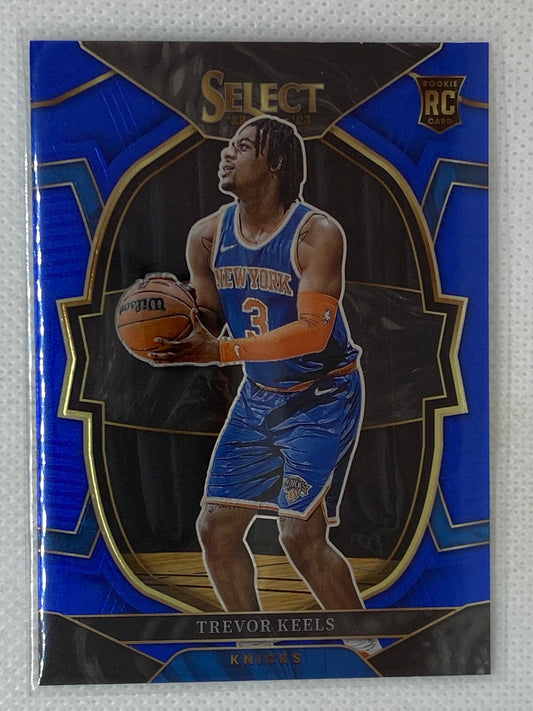 2022-23 Panini Select Blue Rookie Trevor Keels #84 New York Knicks