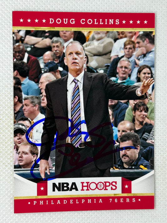 2012-13 Panini Hoops #29 Doug Collins Philadelphia 76ers Signed Card