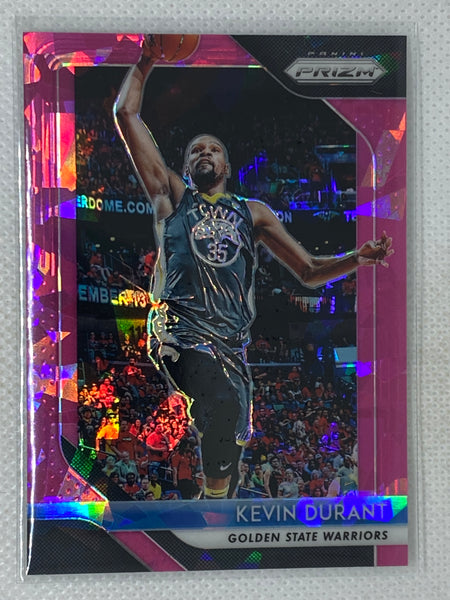 2018-19 Panini Prizm Basketball Kevin Durant Pink Ice Prizm #252 Golden State Warriors