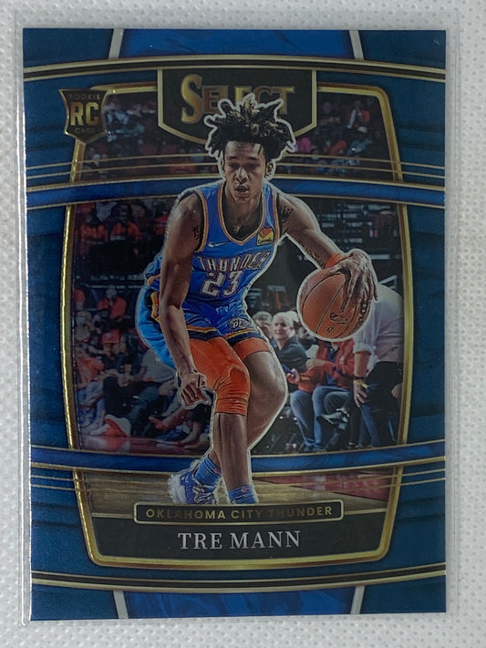 2021-22 Panini Select Concourse Tre Mann Retail Blue Rookie #36