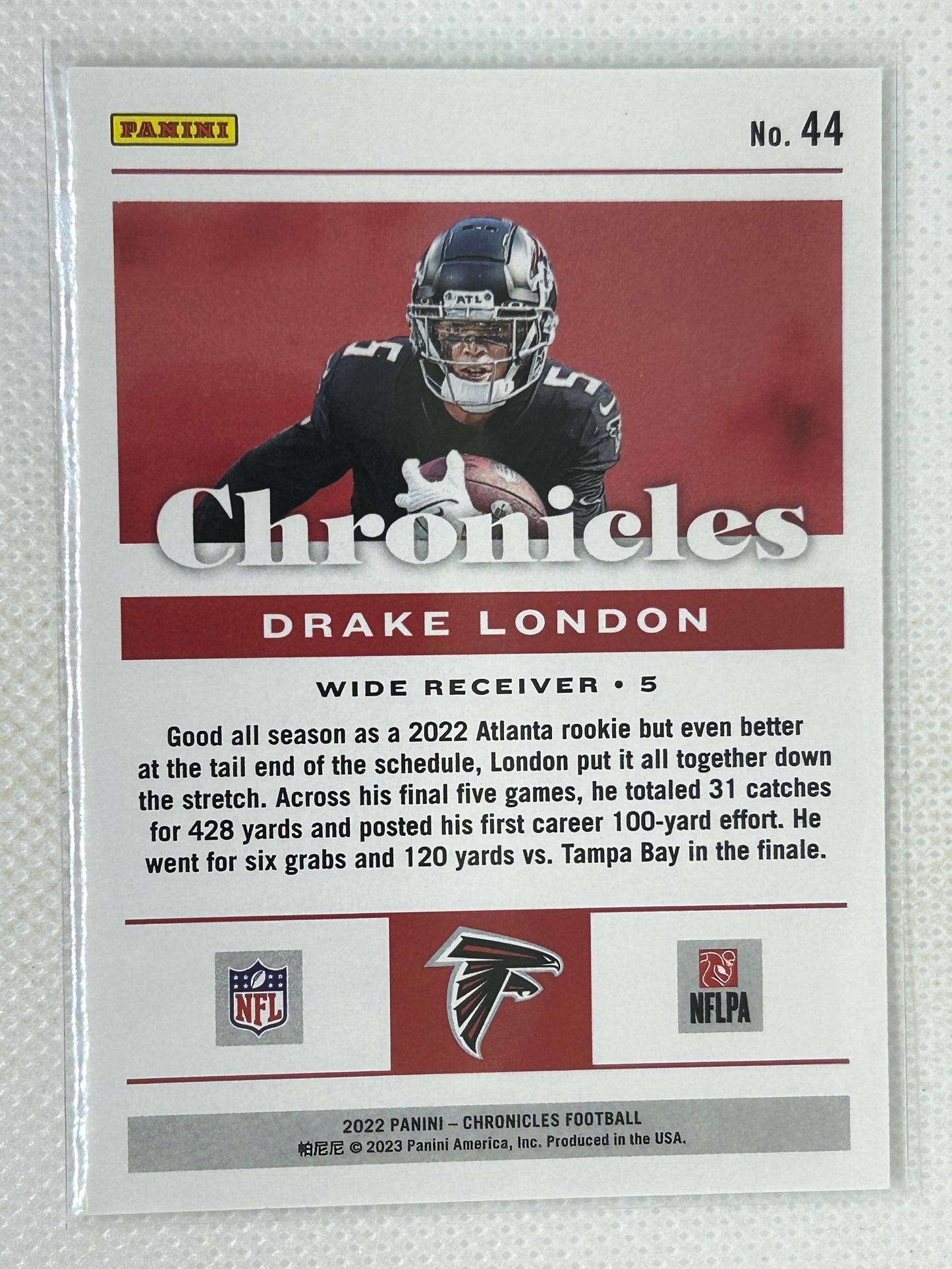 2022 Panini Chronicles Rookie #44 Drake London Atlanta Falcons