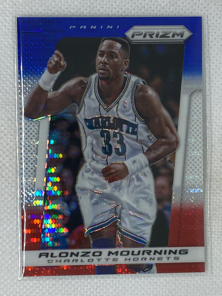 2013-14 Prizm Alonzo Mourning  Mosaic Refractor SP #244 Red White & Blue