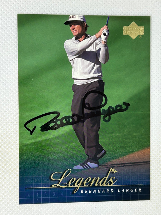 2001 Upperdeck Legends #56 Bernhard Langer Signed Card