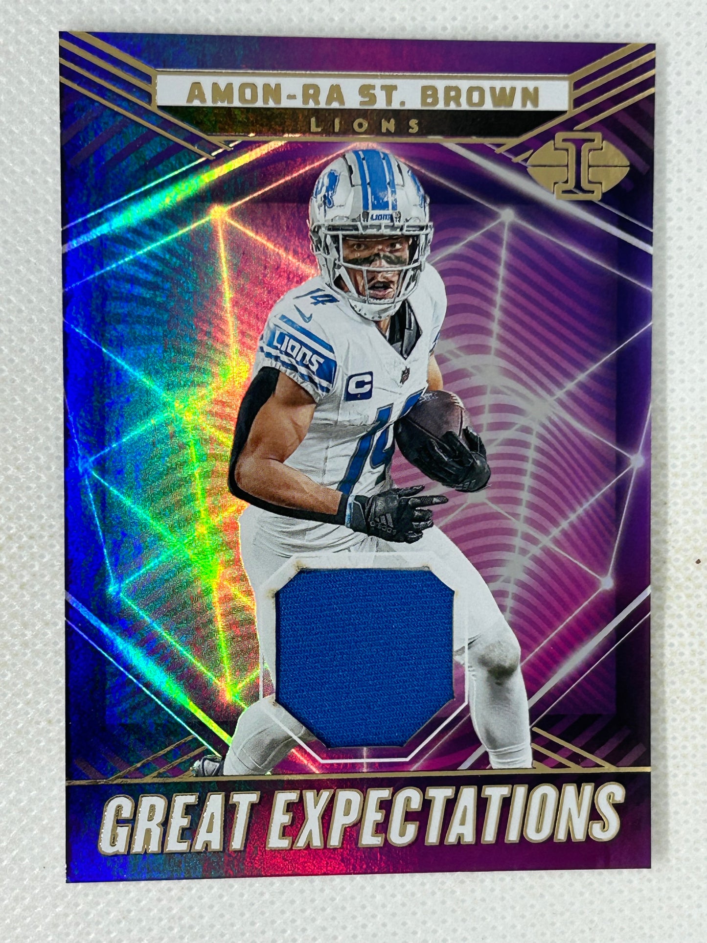 2023 Panini Illusions Great Expectations Relic Amon-Ra St. Brown #GE-ASB Detroit Lions