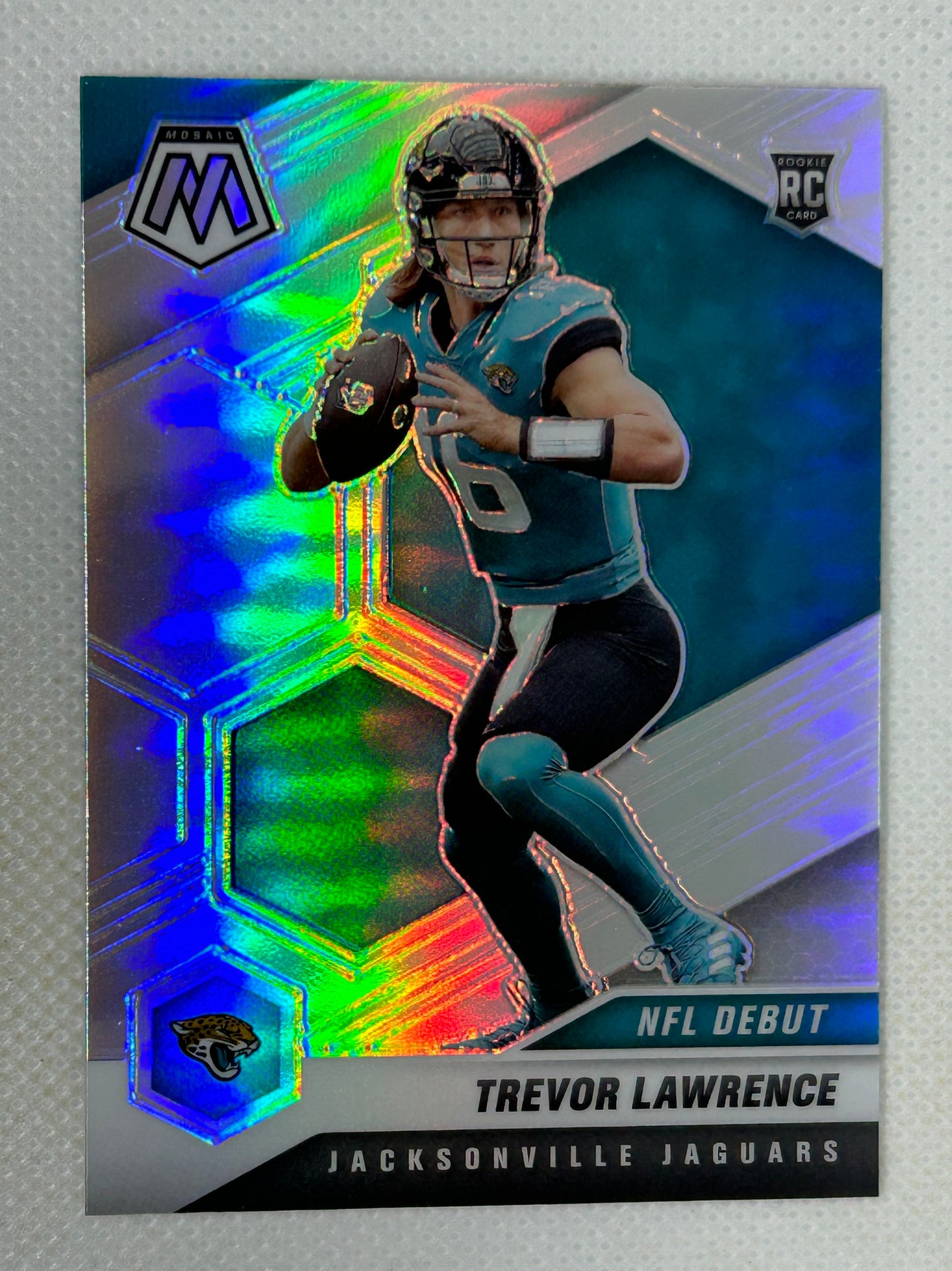 2021 Panini Mosaic NFL Debut Silver Rookie Trevor Lawrence #241 Jacksonville Jaguars