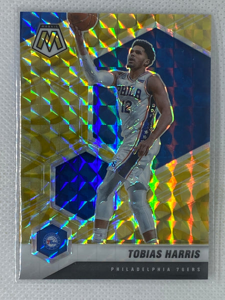 2020-21 Panini Mosaic Yellow Reactive Tobias Harris #159 Philadelphia 76ers