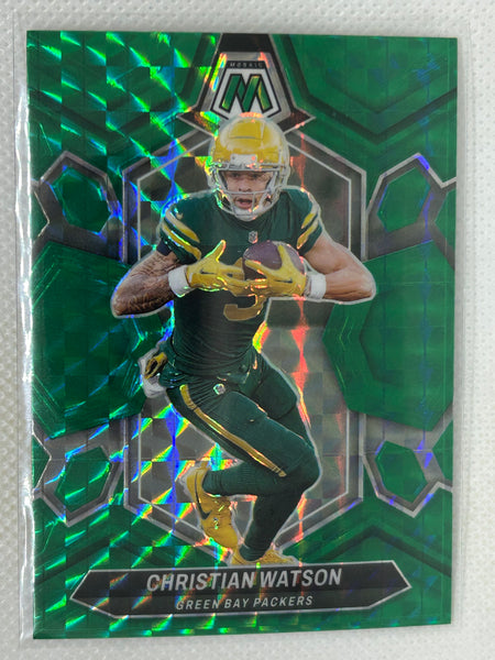 2024 Panini Mosaic Green Prizm Color Match #80 Christian Watson Green Bay Packers