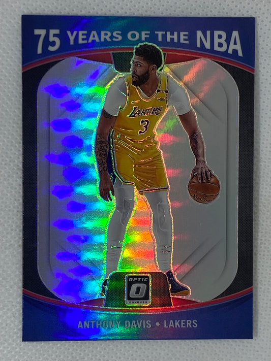 2021-22 Panini Optic Basketball Anthony Davis #28 Prizm 75 Years of the NBA