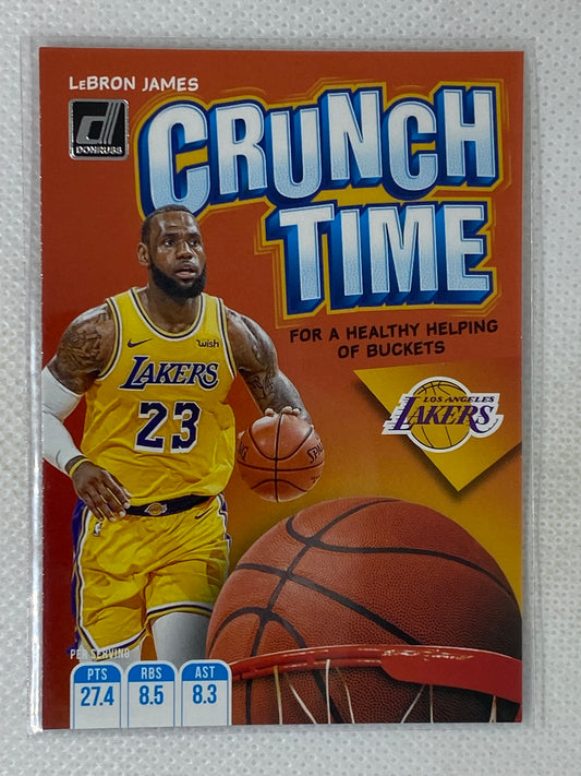 2019-20 Panini Donruss Crunch Time LeBron James #2 Los Angeles Lakers