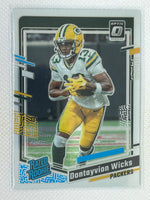 2023 Panini Optic Rated Rookie #249 Dontayvion Wicks Green Bay Packers