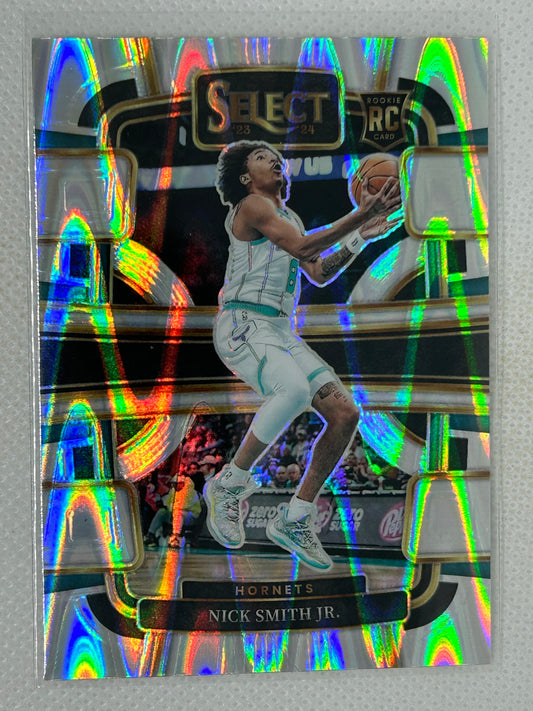 2023-24 Panini NBA Select Silver Tectonic Rookie #89 Nick Smith Jr. Charlotte Hornets