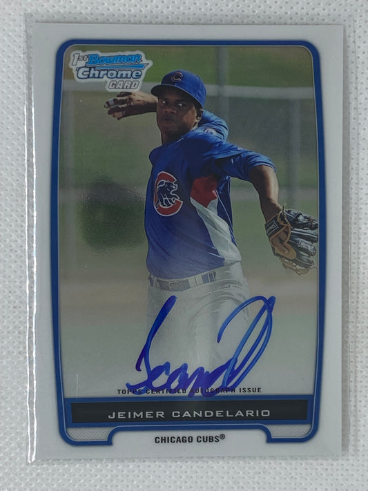 2012 Bowman Chrome 1st Bowman Rookie Autograph Jeimer Candelario #BCP20 Chicago Cubs