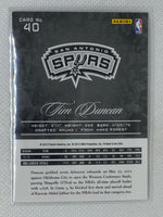 2012-13 Panini Prestige Tim Duncan #40 San Antonio Spurs