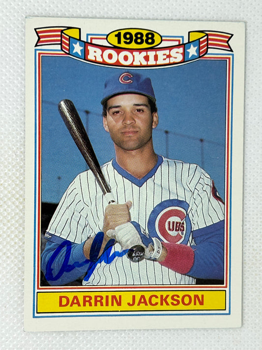 1989 Topps Rookies Commemorative Set #12 Darrin Jackson Signed Card