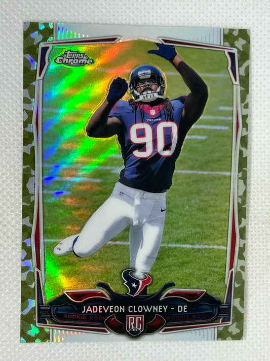 2014 Topps Chrome Jadeveon Clowney #120 Rookie RC Camo Refractor #/499 Houston Texans