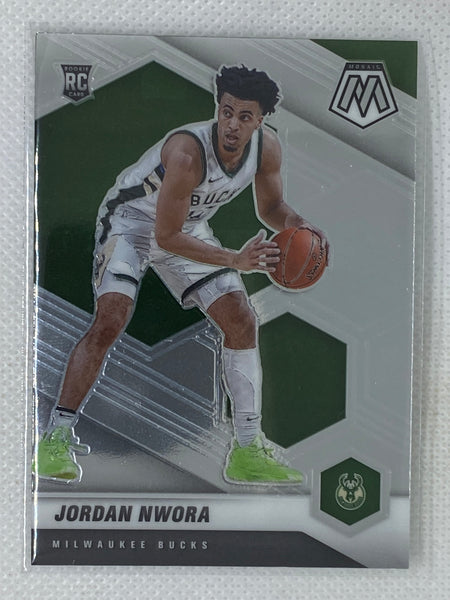 2020-21 Panini Mosaic Base Rookie Jordan Nwora #219 Milwaukee Bucks