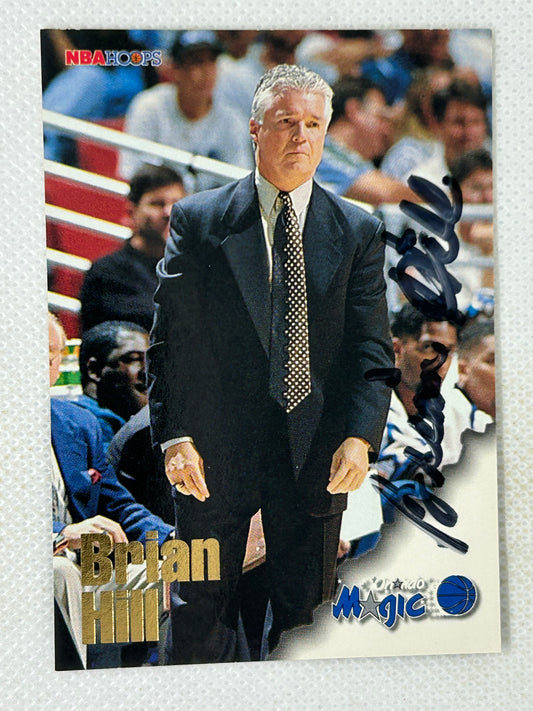 1996-97 Hoops Brian Hill #267 Orlando Magic Signed Card