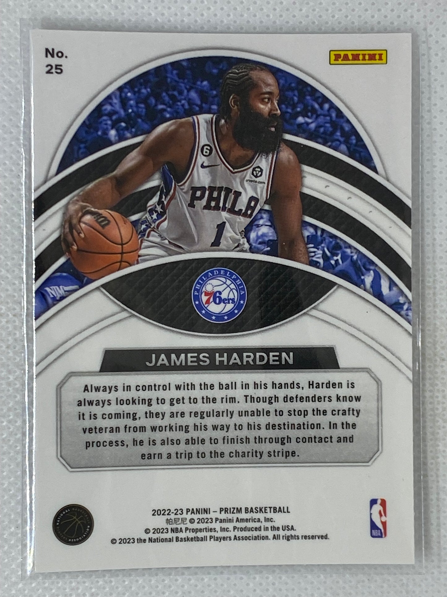 2022-23 Panini Prizm Dominance James Harden #25 Philadelphia 76ers