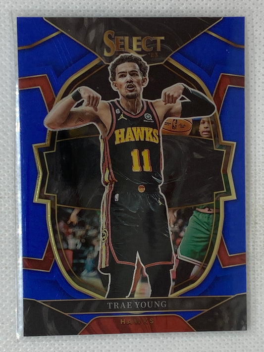 2022-23 Panini Select Blue Trae Young #66 Atlanta Hawks