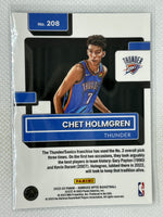 2022-23 Panini Optic Rated Rookie Card Chet Holmgren #208 Oklahoma City Thunder