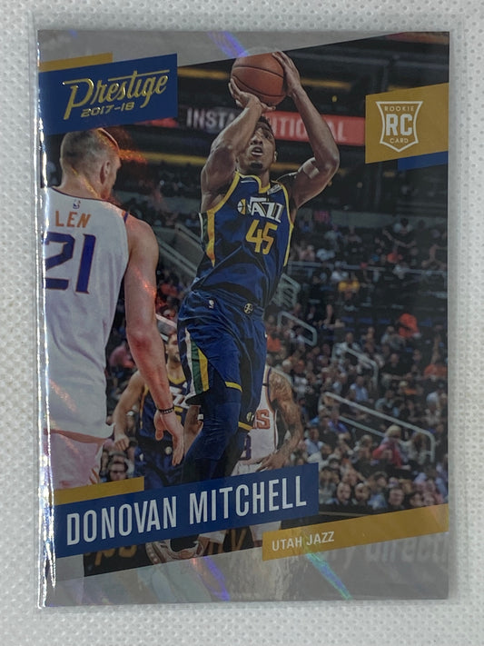 2017-18 Panini Prestige Rookies Rain Donovan Mitchell #163 Rookie Utah Jazz