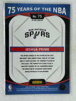 2021-22 Panini Select 75 Years of The NBA #75 Josh Primo San Antonio Spurs