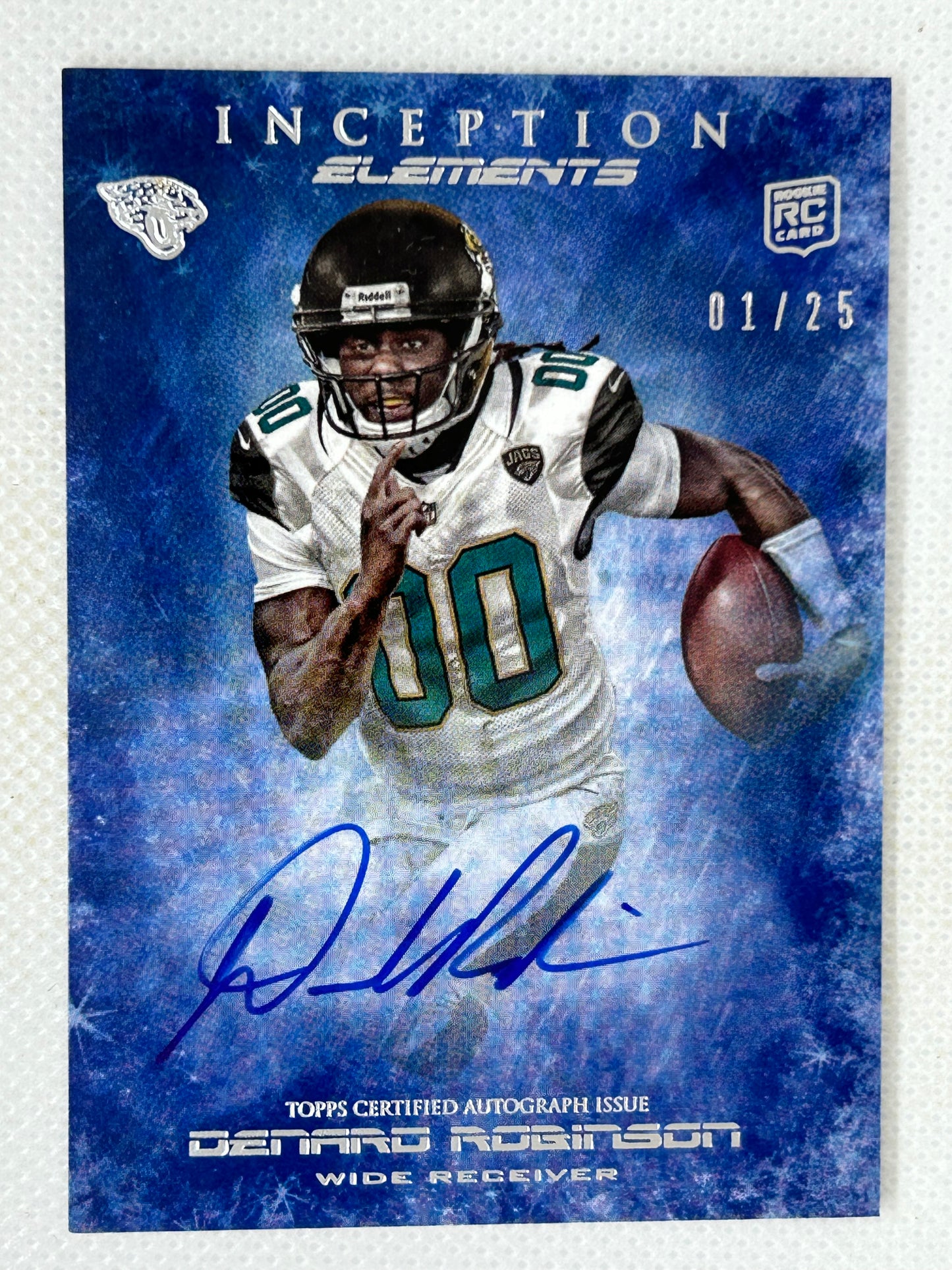 2013 Topps Inception Elements Rookie Autograph Denard Robinson /25 IEA-DRO Jacksonville Jaguars