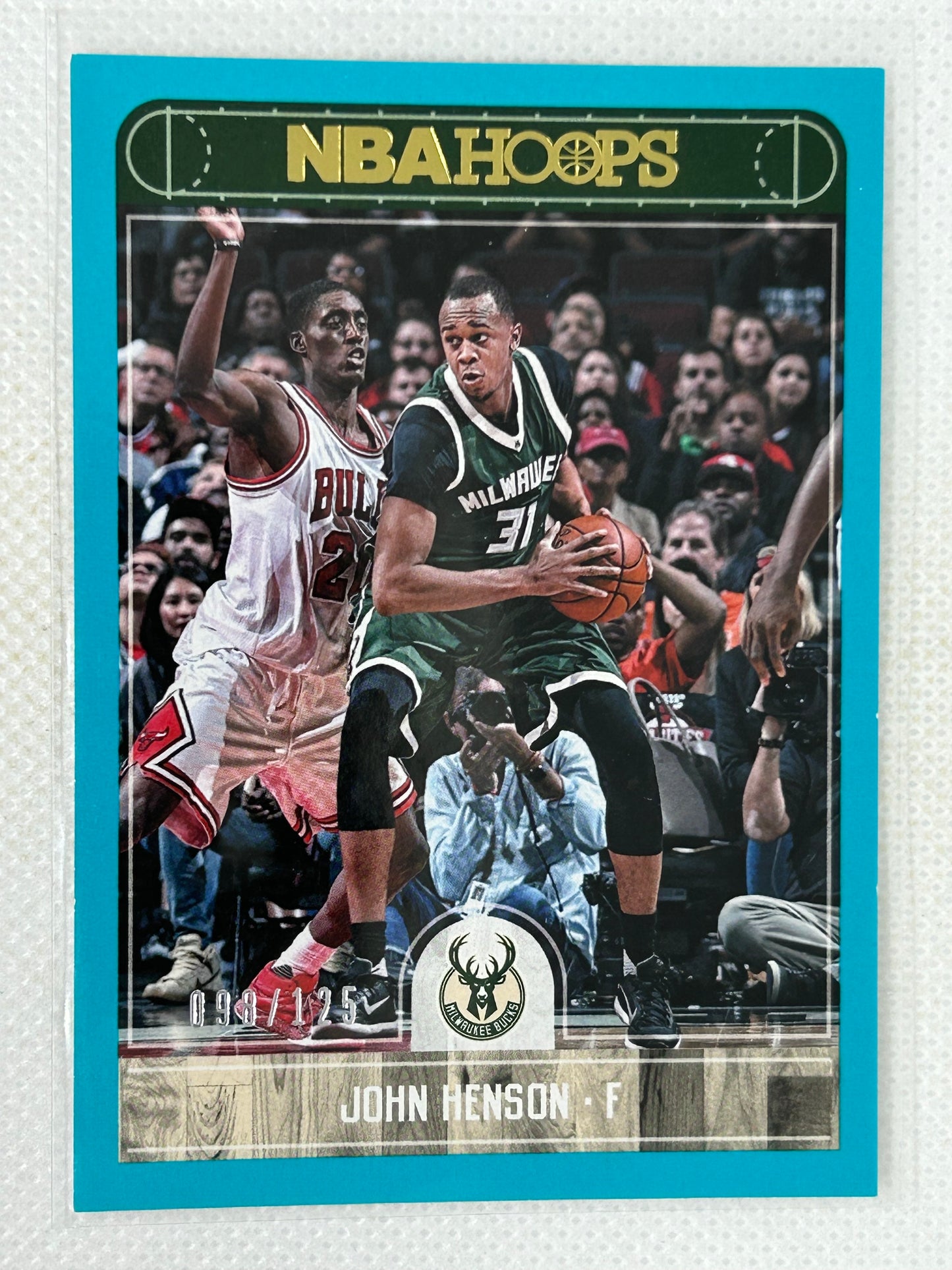 2017-18 Panini Hoops Teal /125 John Henson #15 Milwaukee Bucks