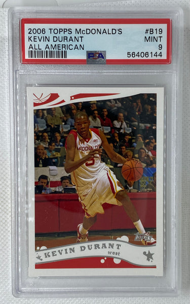 2006-07 Topps McDonald's All American #B19 Kevin Durant Rookie Card PSA 9