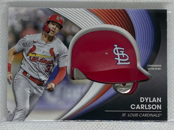 2022 Topps Update Commemorative Batting Helmet Dylan Carlson #BH-DC St. Louis Cardinals