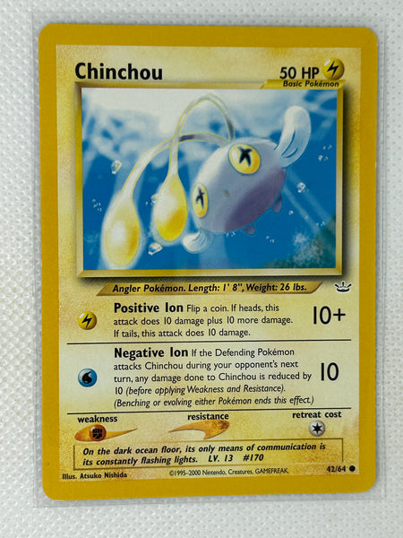 2001 Pokemon Neo Revelation 1st Edition Chinchou 42/64