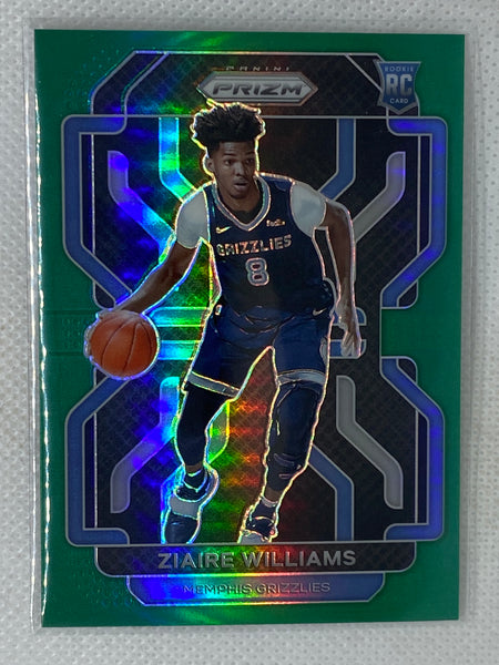 2021-22 Panini Prizm Green Rookie Ziaire Williams #313 Memphis Grizzlies