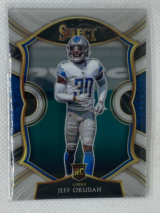 2020 Jeff Okudah Panini Select Concourse Level #86 Rookie Card - Detroit Lions