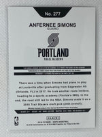 2018-19 Panini Hoops Rookie Anfernee Simons #277 Portland Trailblazers