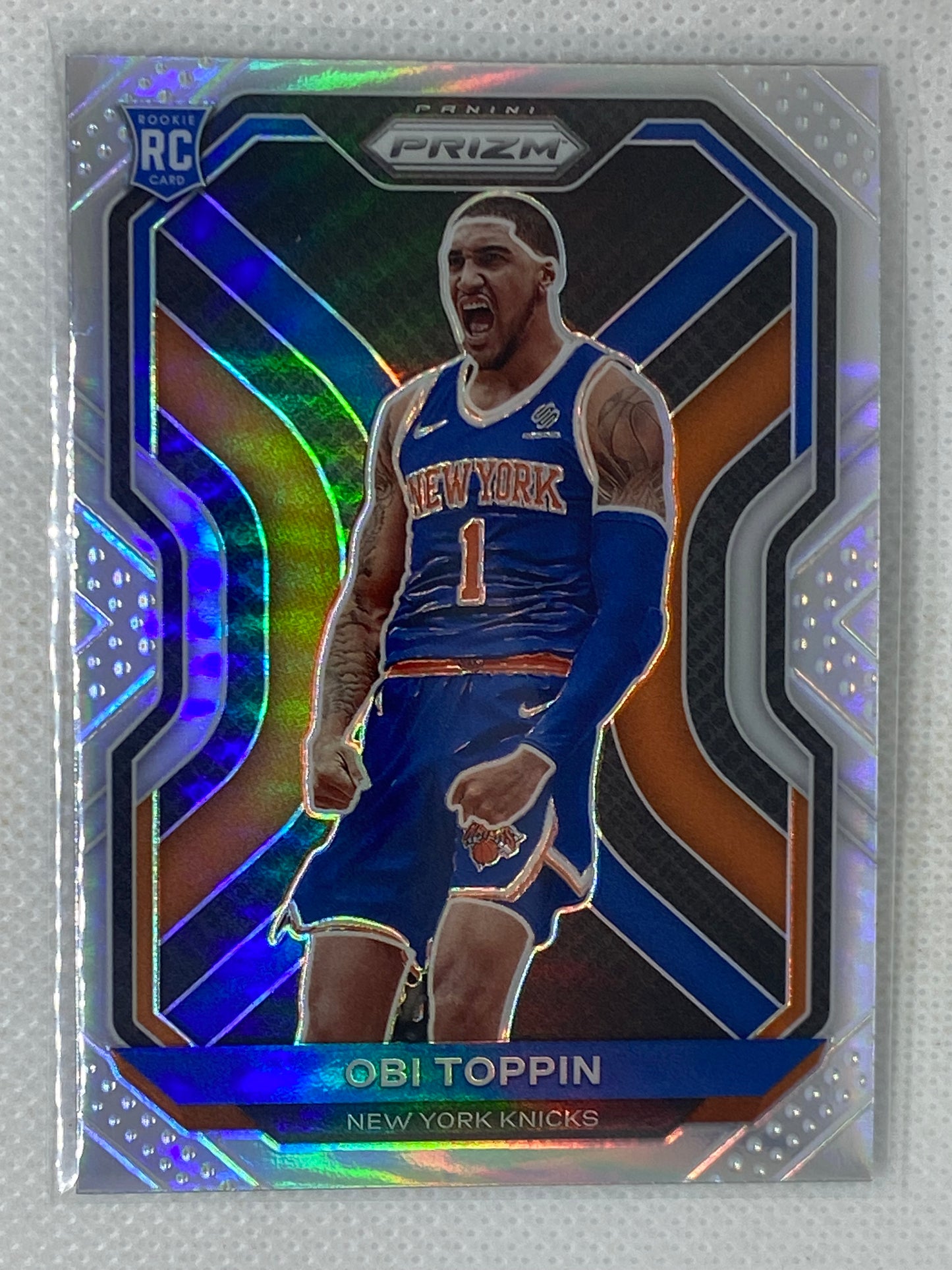 2020-21 Panini Prizm Obi Toppin Silver Prizm Rookie Card #280 New York Knicks