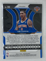 2020-21 Panini Prizm Obi Toppin Silver Prizm Rookie Card #280 New York Knicks