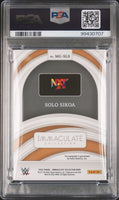 2022 Panini Immaculate WWE Marks Of Greatness Gold Auto Rookie Solo Sikoa /10 PSA 7