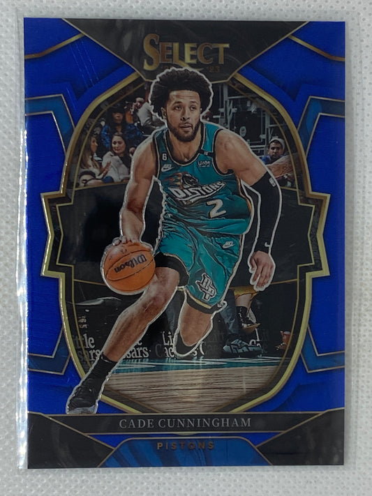 2022-23 Panini Select Concourse Blue Cade Cunningham #18 Detroit Pistons