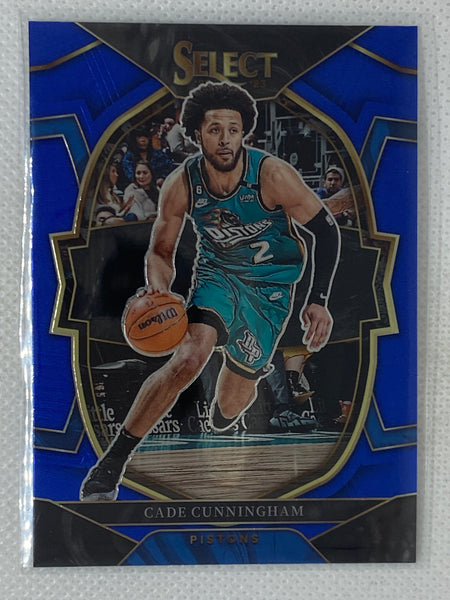 2022-23 Panini Select Smith Concourse Blue Cade Cunningham #18 Detroit Pistons