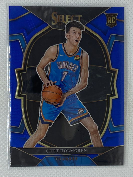 2022-23 Select Chet Holmgren Concourse Blue Rookie RC #83 Oklahoma City Thunder