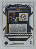 2022-23 Panini Prizm Basketball Benedict Mathurin #254 Indiana Pacers